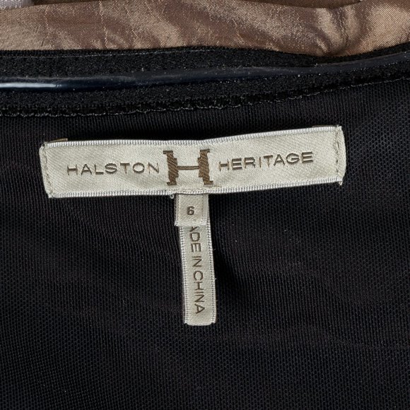 NWT HALSTON HERITAGE METALLIC PLEATED MINIDRESS -6 - Picture 10 of 10